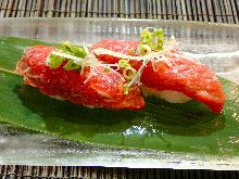 Wagyu beef nigiri sushi