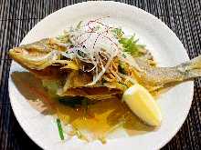 Grilled fish with butter