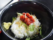 Ume chazuke (plum and rice with tea)