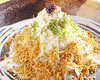 Salad with crispy dried young sardines and daikon radish