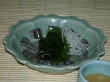 Silver-stripe round herring sashimi