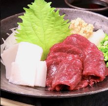 Horse meat sashimi