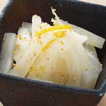 Daikon radish and yuzu