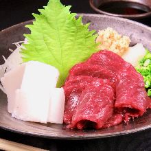 Horse meat sashimi