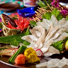 Live conger eel sashimi