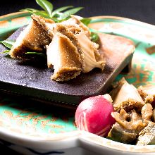 Simmered whole abalone