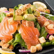 Avocado and seafood salad