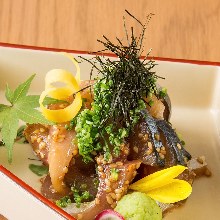 "Goma-saba" sesame-flavored mackerel (regional dish)