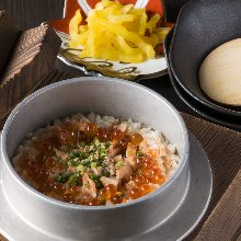 Kamameshi (pot rice) Kamameshi (pot rice)