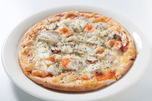 Seafood pizza