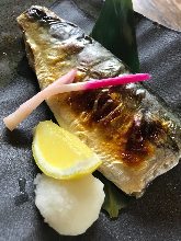 Salted and grilled mackerel