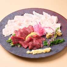 Assorted edible horse meat