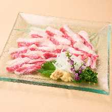 Horse belly sashimi