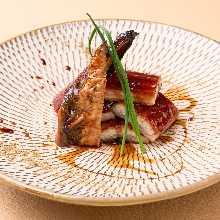 Broiled eel (kabayaki or shirayaki)