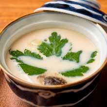 Jidori chicken chawanmushi (steamed egg custard)
