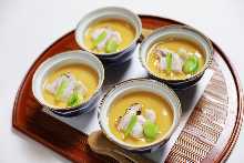 longtooth grouper chawanmushi (steamed egg custard)