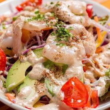 Shrimp and avocado salad