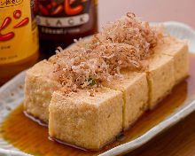 Fried Okinawan tofu