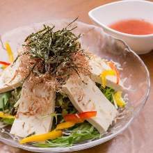 Tofu and fried fish paste salad