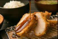 Pork loin cutlet meal set