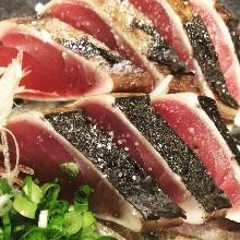 Seared skipjack tuna