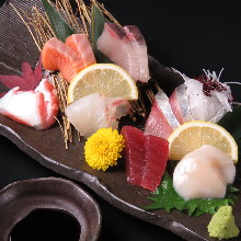 Assorted sashimi of the season