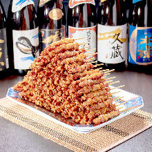 Chicken skin skewer Chicken skin skewer