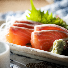 Salmon sashimi