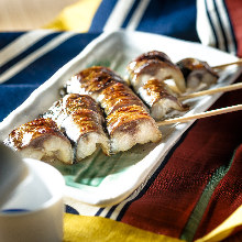 Grilled mackerel skewers