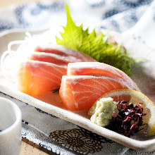 Salmon sashimi