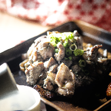 Grilled locally raised chicken thigh