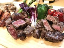 Assorted meats of the day