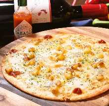 Four-cheese pizza
