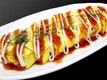 Thick Japanese omelet with cheese