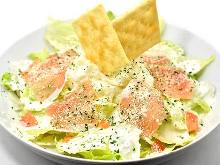 Caesar salad with prosciutto