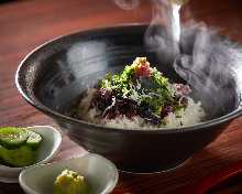 Ume chazuke (plum and rice with tea)