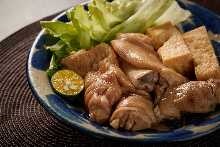 Simmered pork hock in soy sauce
