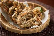 Mozuku seaweed tempura