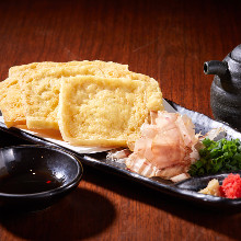 Deep-fried tofu without breading or batter