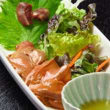 Edible raw liver