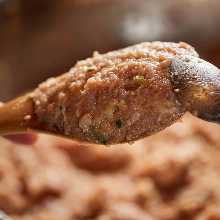 Salted meatballs with yuzu pepper topping