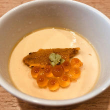 Tofu in small bowl