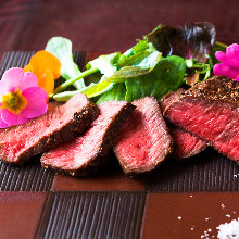 Grid-grilled Wagyu beef