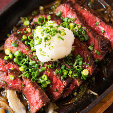 Teppan-grilled beef skirt steak