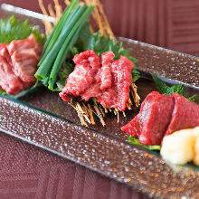 Assorted edible horse meat Assorted edible horse meat
