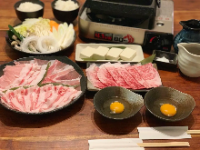 Beef sukiyaki set