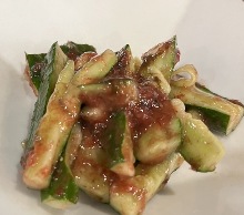 Ume (pickled plum) with cucumber