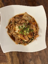 Stir-fried pork with kimchi