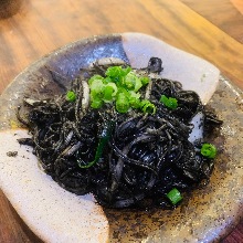 Squid ink somen champuru