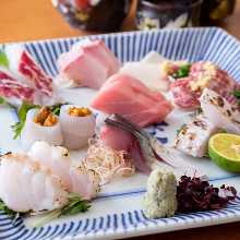 Assorted sashimi